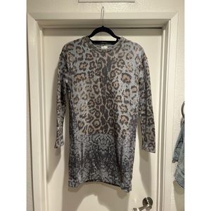 Zara Animal Print Sweater Dress